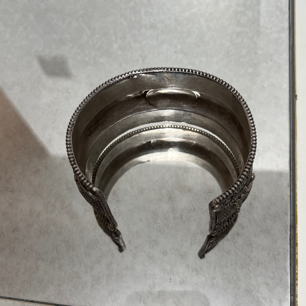 Antique lapis sterling bangle - Picture 5 of 6